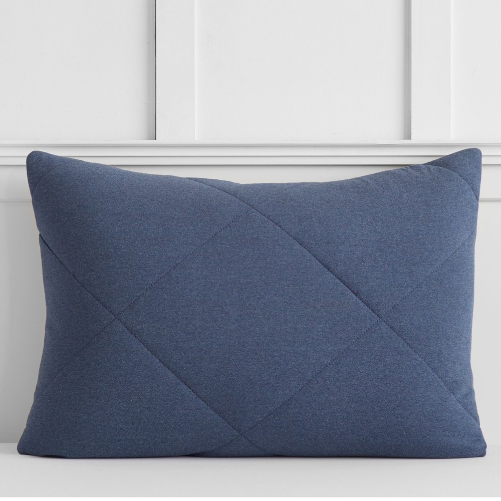 Pottery Barn Teen Favorite Tee Organic Standard Sham Heathered Navy #1